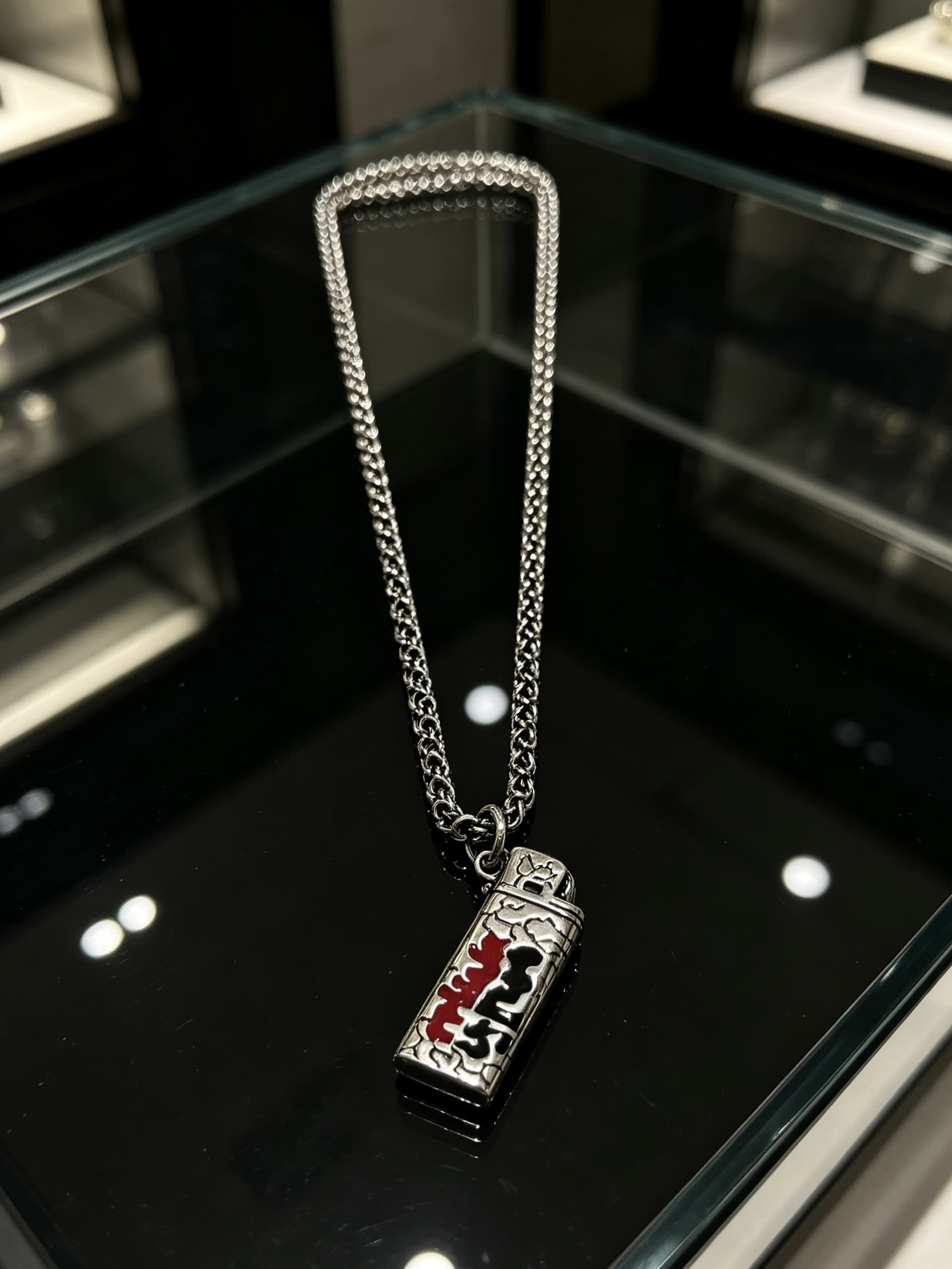 Chrome Hearts Silver Chain with Enamel Pendant